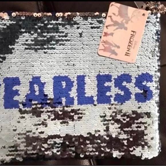 Frozen II Elsa Fearless Flip Sequin Pencil Case Pouch 8.2 x 3.9 inches - Picture 2 of 2